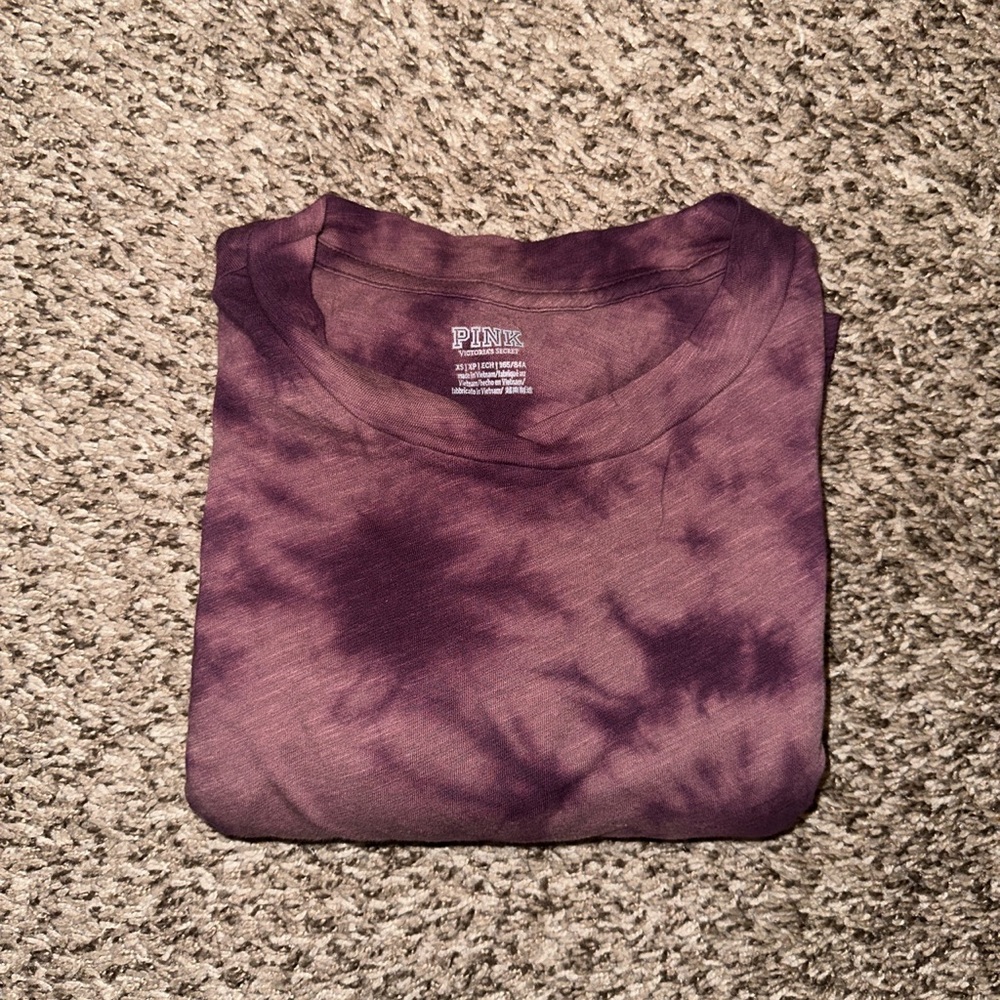 Pink Victoria's Secret Top | Tie Dye Over Sized Crop Top |